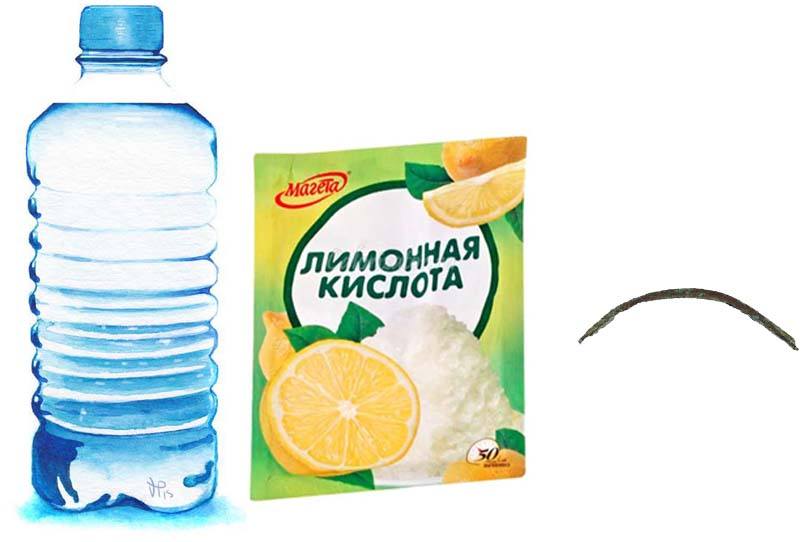 Рецепт для чистки серебра Вода, лимонная кислота, фрагмент проволки